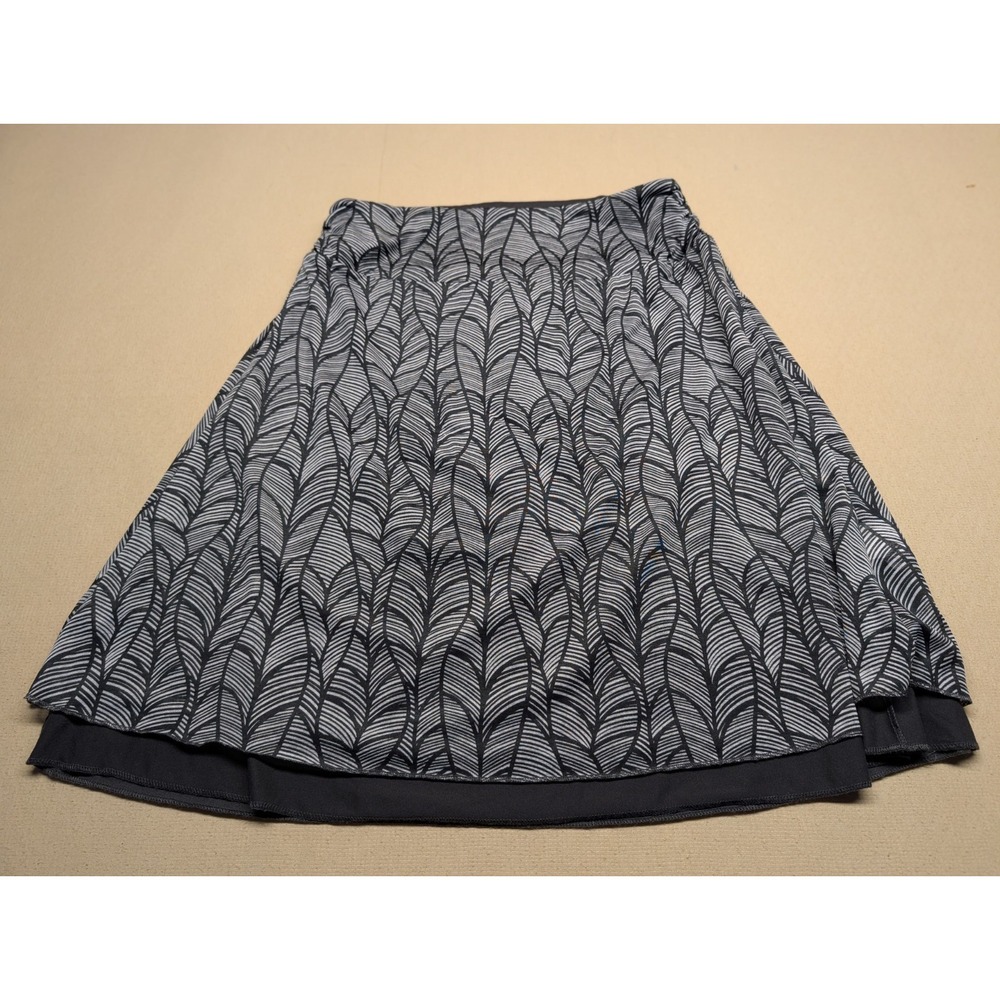 Bathing Suit Cover Up Skirt Women's Size M Brown Reversible Print Geo Poly Blend